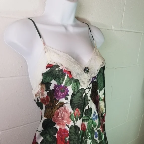 Vtg 90s y2k floral lace slip baby doll lingerie dress - Picture 8 of 8